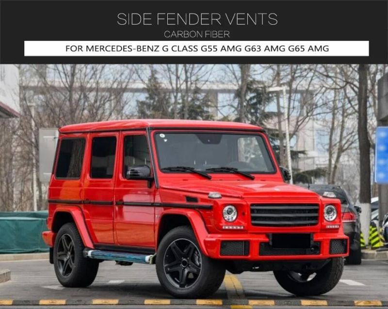 Carbon Fiber Side Fender Vents Trims for Benz Mercedes G Class Amg G55 G63 G65 2004-2018