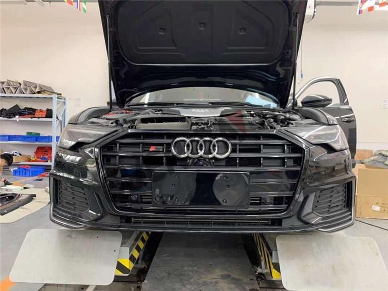 Body Kit S6 Style Front Bumper Hood Grille with Acc for 2019 Audi A6 C8
