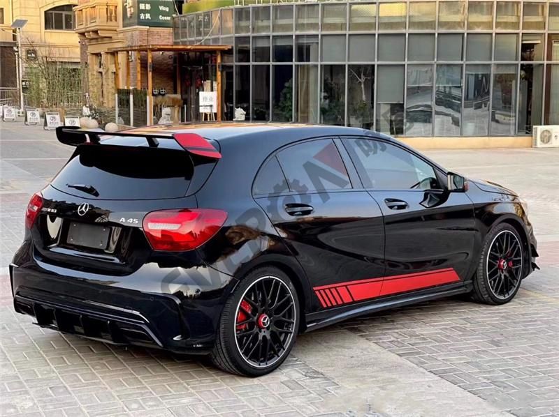 A45 Body Kits Front Bumper Rear Bumper Side Skirts for Mercedes Benz a Class W176 2013-2018