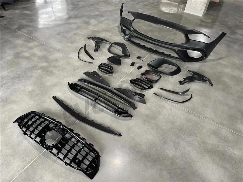 W118 Cla45 Amg Style PP Body Kit Front Bumper Rear Diffuser with Tips for Mercedes-Benz Cla Class 2020-2021