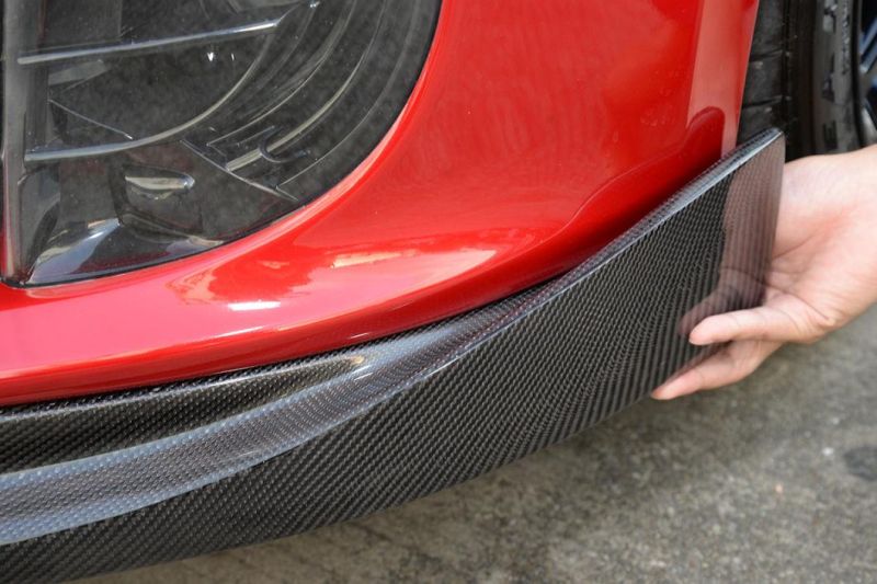 Carbon Fiber Front Bumper Lip Spoiler for Tesla Model S 85 P85 2014 up