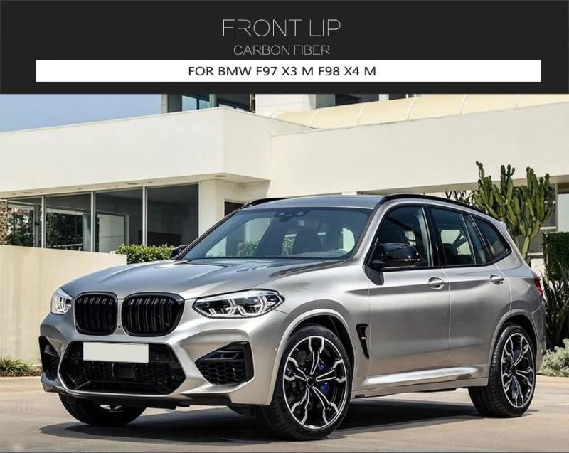 Carbon Fiber Front Bumper Lip for BMW F97 X3 M F98 X4 M 2019-2021