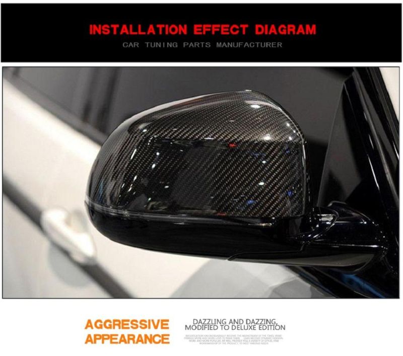 Carbon Fiber Rear Side View Mirror Cover for BMW X3 F25 X4 F26 X5 F15 X6 F16 2014 - 2017