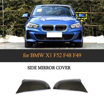 for BMW X1 F52 F48 F49 Replacement Carbon Mirror Cover Rear Side View Caps F85 F86 Gloss Black Style 2016 up