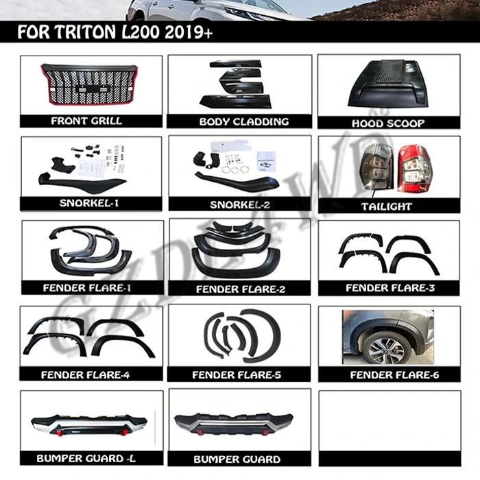 Car Wheel Fender Flares for Triton L200 2019+