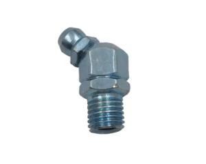 Metric M8X1.00mm Thread, 45 Degrees Grease Nipples, Height 24.5mm, Hex 9.5mm, OEM Quality