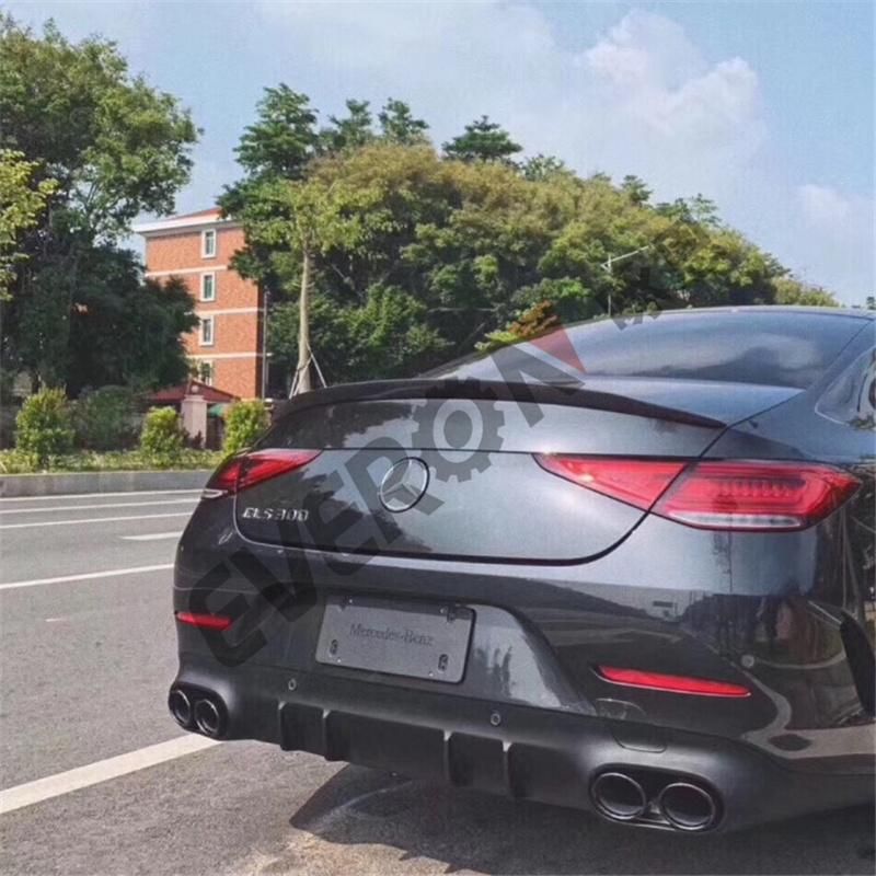 Cls53 Amg Rear Diffuser Lip with Steel Tail Pipes for Mercedes Benz W257 2019-2022