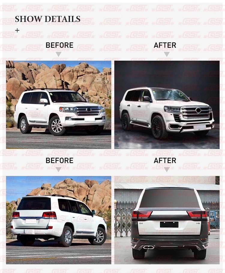 Gbt Factory in Stock Fast Shipping Upgrade Body Kit Facelift for Toyota Land Cruiser Accessories LC200 to LC300 Bumper Headlight