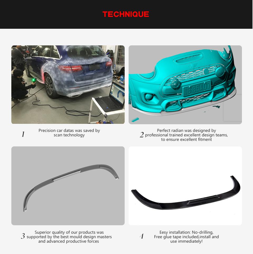 3D Design Carbon Fiber Front Lip for Mini Jcw Challenge 2014-2018