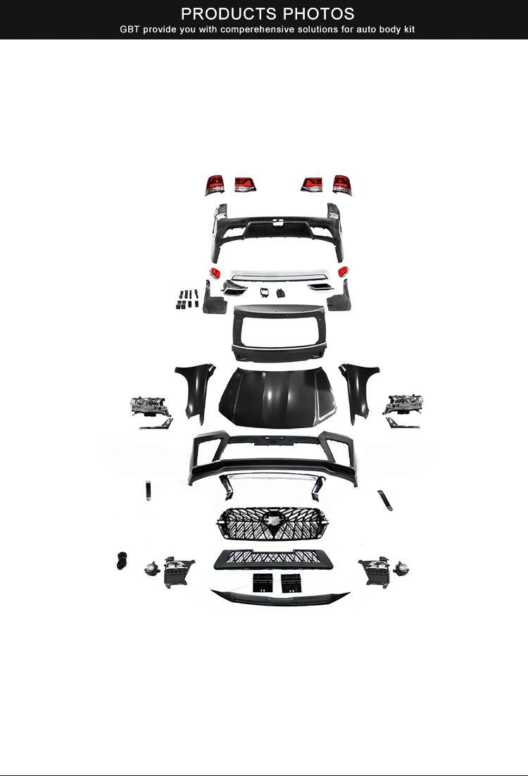 Gbt Vehicle Parts Headlight Hood Upgrade Front Rear Bumper for Toyota Land Cruiser 200 Model