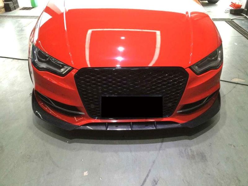 Carbon Fiber Front Lip Chin Spoiler Fit for Audi S3 2015 Sedan 4-Door 2014 up (Fit S3)
