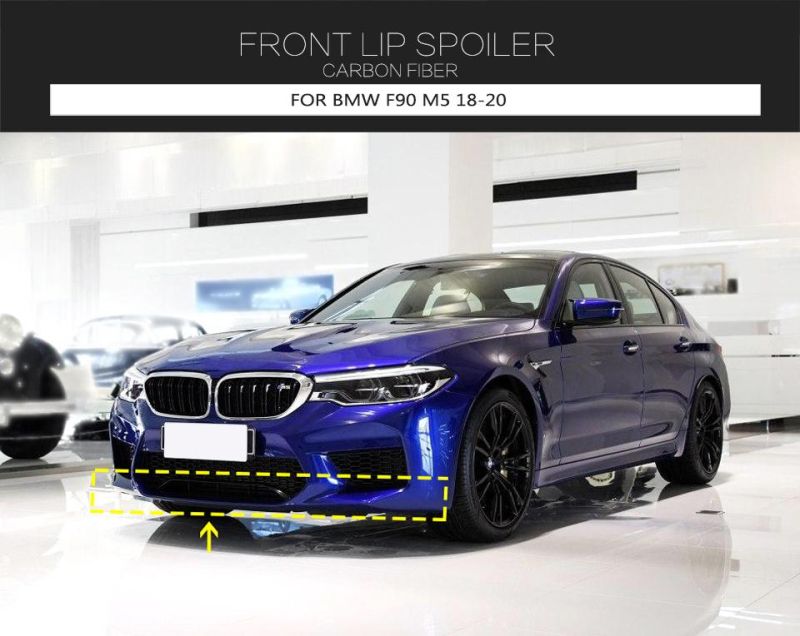 Jcsportline Carbon Fiber F90 Front Center Lip for BMW F90 M5 Comprtition Sedan 4-Door 2018-2020