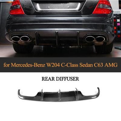 Carbon Fiber W204 Rear Bumper Diffuser Big Fins for Mercedes Benz C63 Amg Black Series 12-15