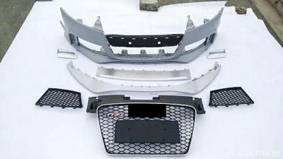 Auto Tuning Parts Car Automotive Exterior Parts Front/Rear Bumper with Front Bumper Grilles for Audi