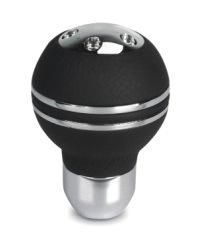 Aluminum+Black Leather Car Shift Knob