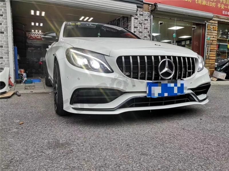 2019 C63 Amg Style Bumper with Grile Body Kit for Benz C Class W205 2014-2021