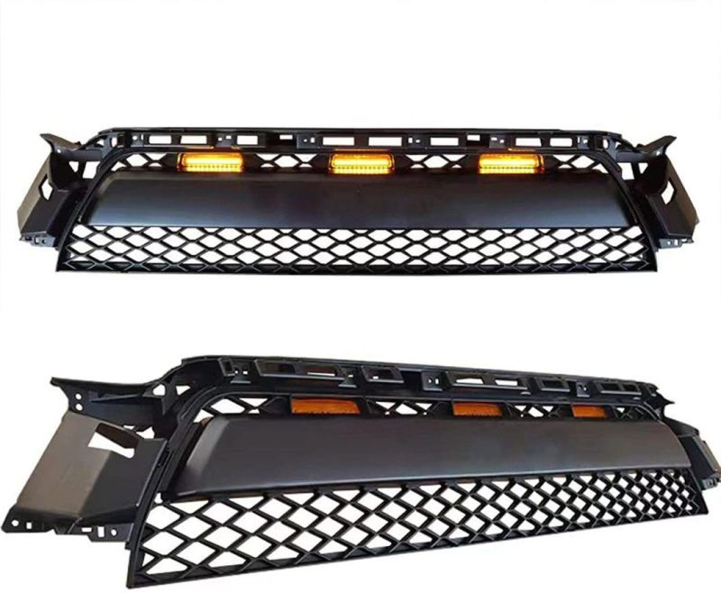 Black Front Grille Fit for Toyota 4runner Grille with LED Light 2010 - 2013