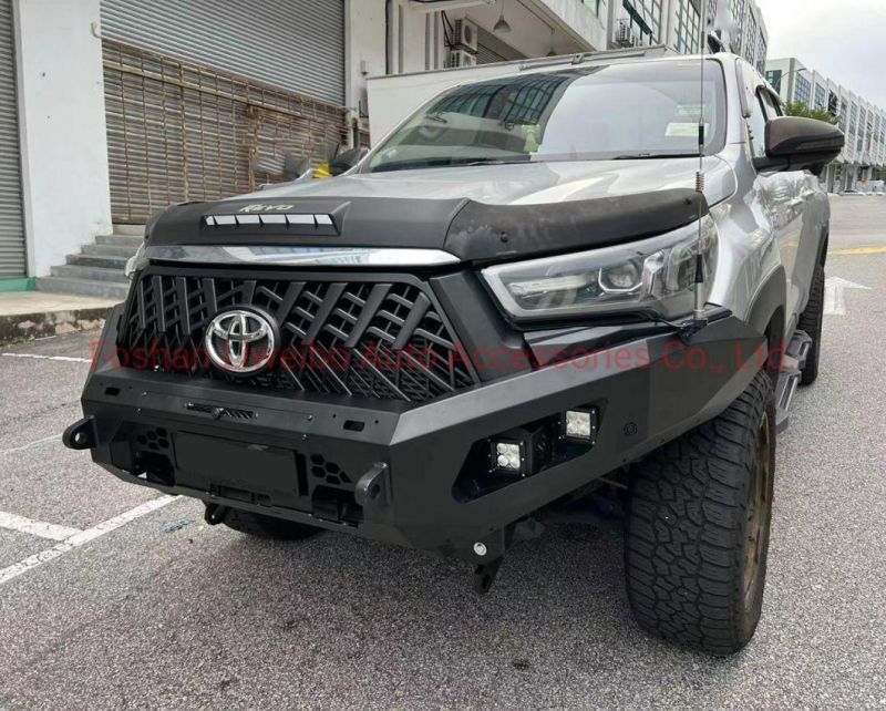 China Factory Steel Black Front Bumper Bullbar for Hilux Revo 2022