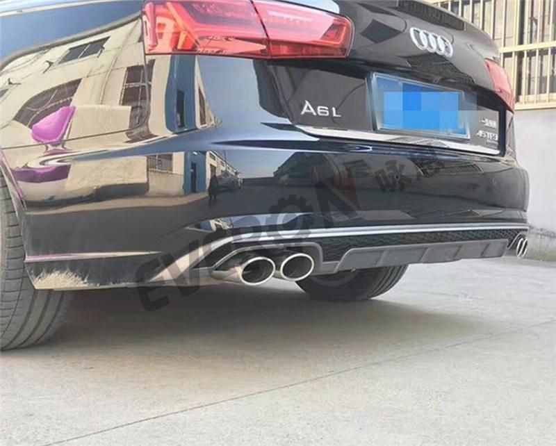 Rear Lip with Exhaust Tips for 2016 Audi A6 Change to S6 Looking