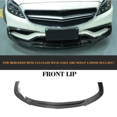 Carbon Fiber Front Bumper Lip for Mercede S Ben Z Cls-Class W218 Cls63 Amg 15-17