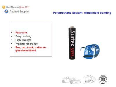 High Strength Adhesion Automotive PU (Polyurethane) Windscreen Sealant for Auto Glass Bonding (Surtek 3355)