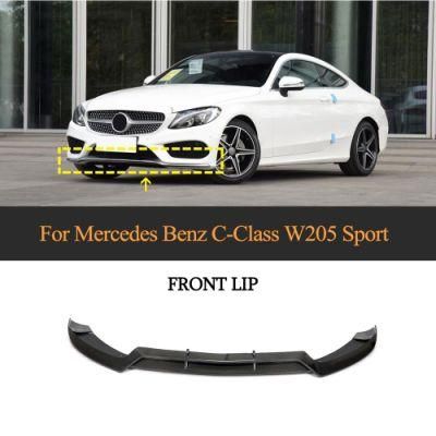 Carbon Fiber Front Bumper Lip for Mercedes-Benz C Class W205 C205 2D 4-Door 2015-2018