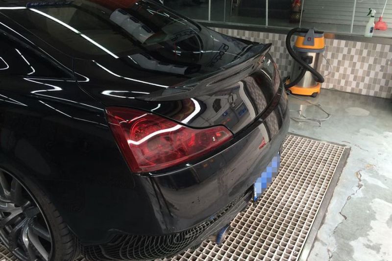Carbon Fiber Rear Trunk Bumper Diffuser Spoiler for Infiniti G37 2D 2009-2010