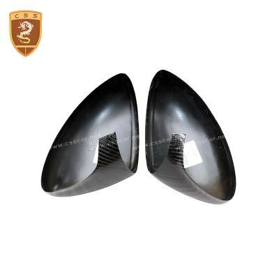 for Pors-Che Boxster 718 Glossy Black Carbon Fiber Car Exterior Rearview Mirror Cover