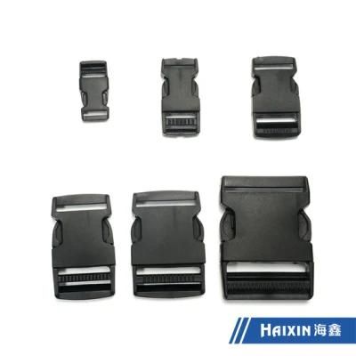 High Quality Black Plastic Product/Plastic Part Side Release Buckle for Garments/Cars