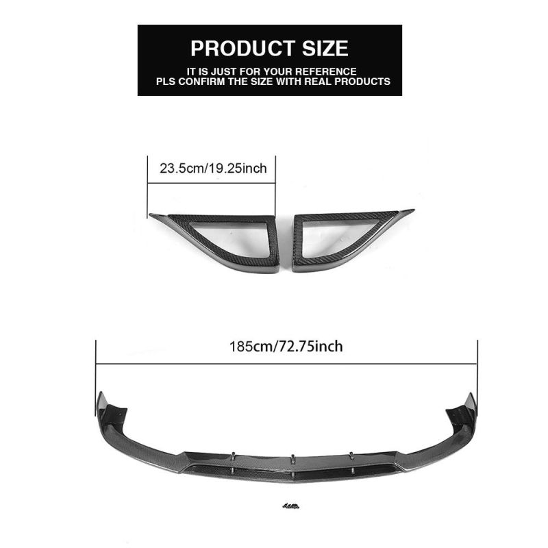 Car Front Bumper Lip Carbon Fiber for Mercedes Ben Z W218 Cls63 Amg 15-17