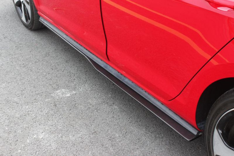 Carbon Fiber Car Side Skirts Extensions for VW Golf VII 7 Gti Mk7 2014