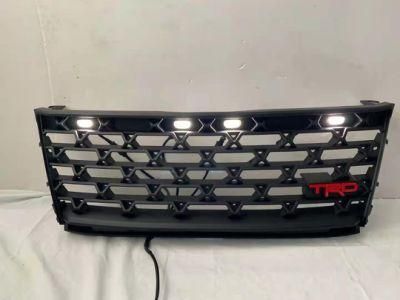 Wholesale with Yellow and White Lights ABS Plastic Black Car Front Grille for Toyota Fortuner 2021