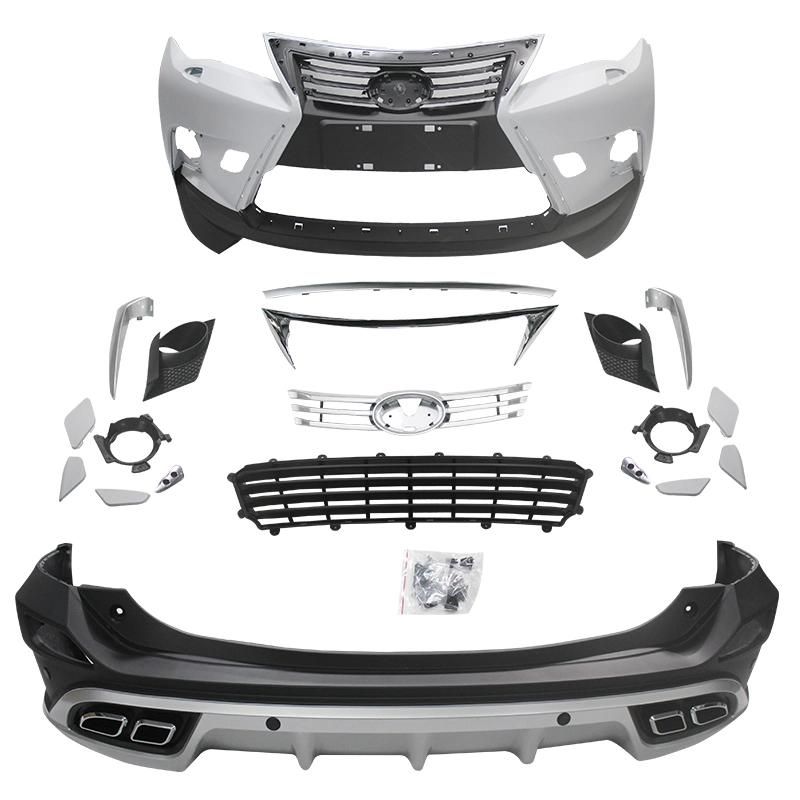 Plastic Bodykit Front Grille Front Bumper for Toyota RAV4 2016-2018 Upgrade to Lexus