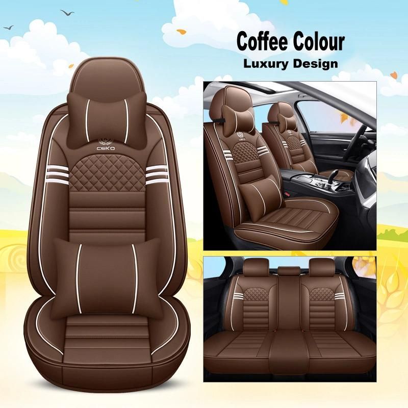 New Arrival Faux Leather Full Set Car Seat Cover Universal