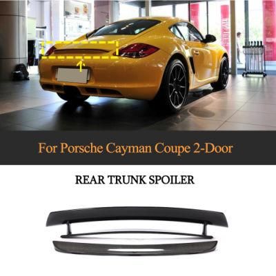 5PCS Carbon Fiber Rear Spoiler for Porsche 718 Cayman S Coupe 2-Door 2005-2012