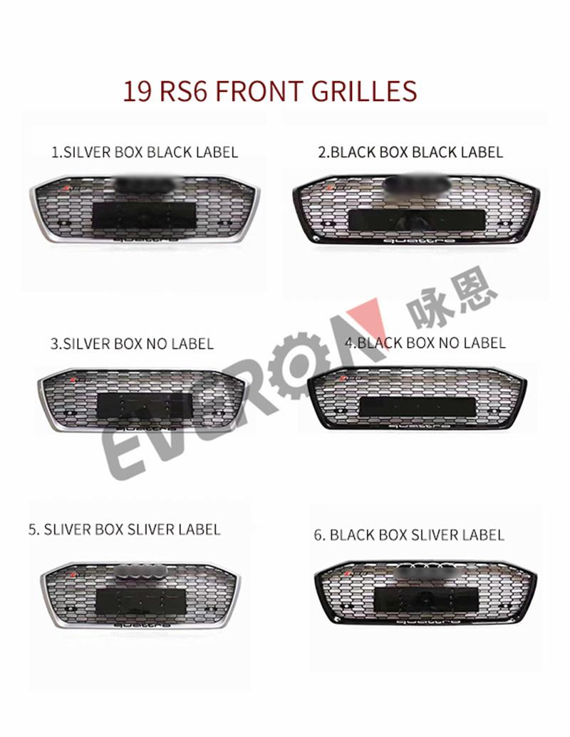 Auto Front Grill RS6 Style Grille for Audi A6 C8 2019+