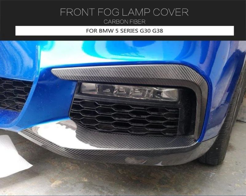 Carbon Fiber Front Fog Lamp Light Covers for BMW 5 Series G30 2017-2018