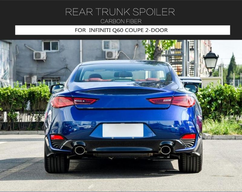 Real Carbon Fiber Rear Trunk Spoiler for Infiniti Q60 Coupe 2-Door 2017-2020