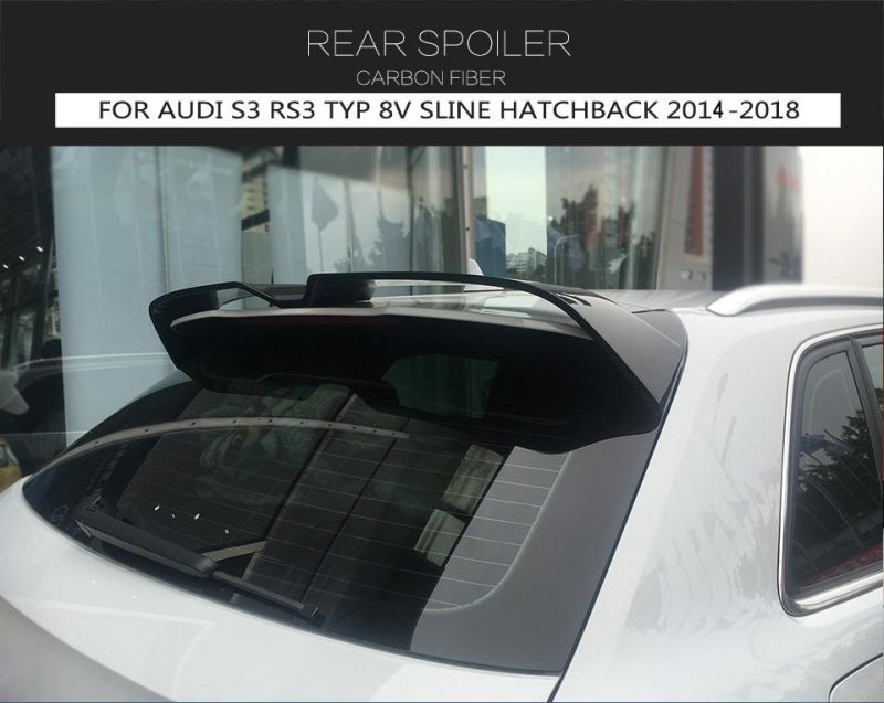 Carbon Fiber Rear Roof Spoiler for Audi S3 RS3 A3 8V Sline 2-Door 2014-2018