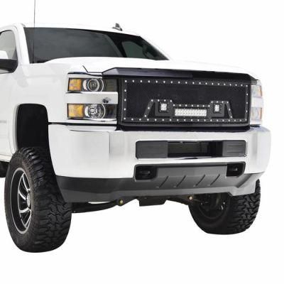 Auto Rivet Black Stainless LED Grill Custom Truck Grilles for Silverado