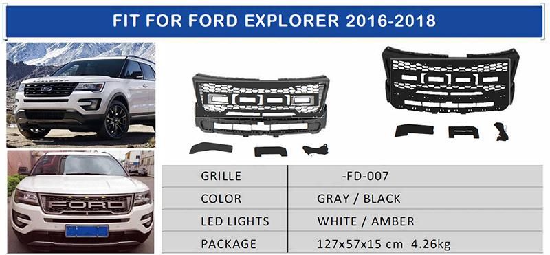 2016-2018 Ford Explorer Car Accessory Grille Car Front Bumper Grille
