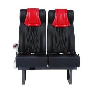 Durable Red Leather Cool Luxury Adjustable Small Train Bus Seat