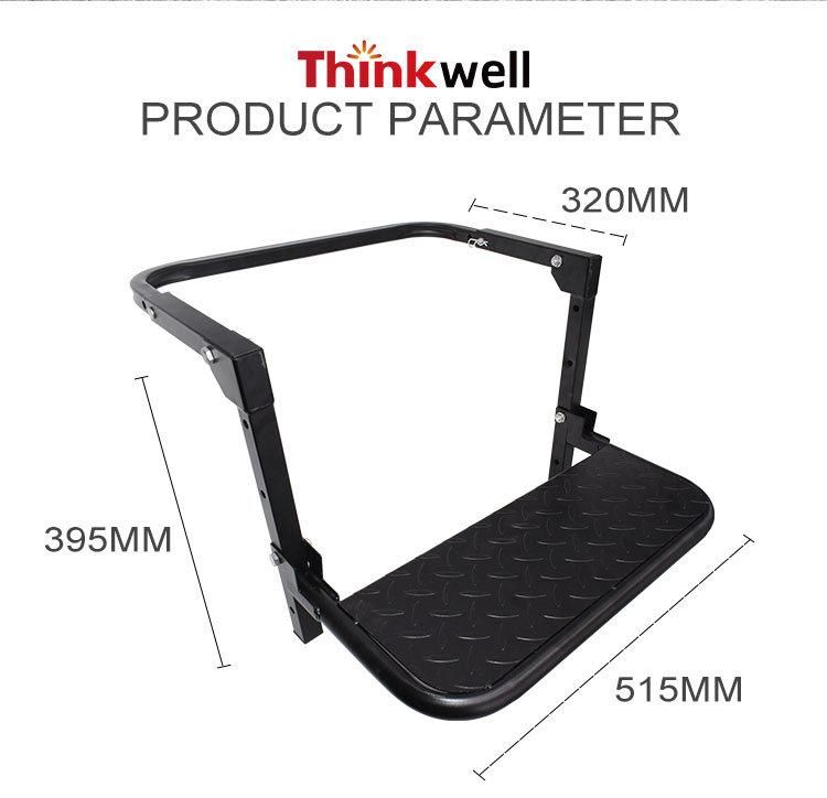 Black Folding Heavy Duty Tire Steps for Truck SUV