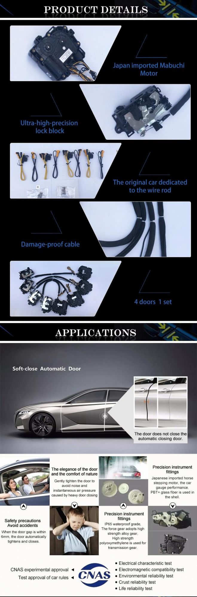 [Qisong] Auto Parts Electric Tail Gate Lift for Car Trunk