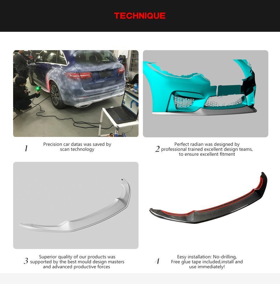 Carbon Fiber Front Bumper Lip for BMW F80 M3 F82 F83 M4 2014-2018