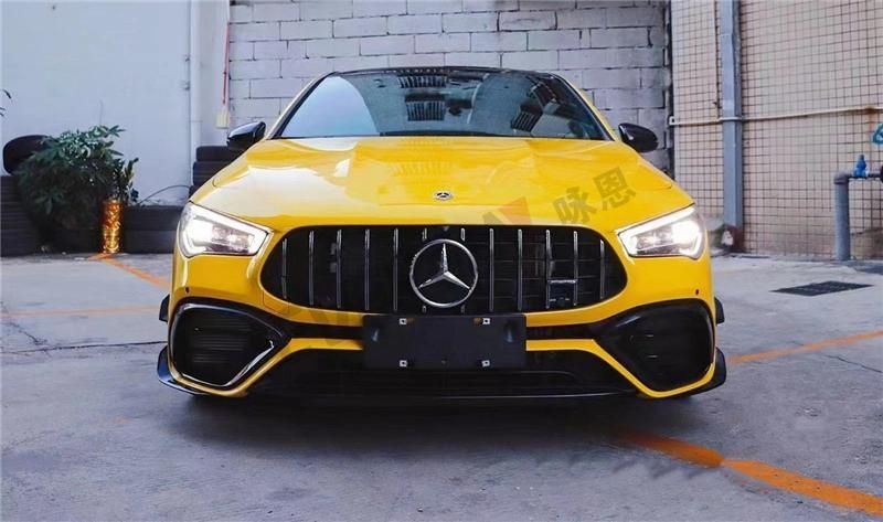 W118 Cla45 Amg Style PP Body Kit Front Bumper Rear Diffuser with Tips for Mercedes-Benz Cla Class 2020-2021