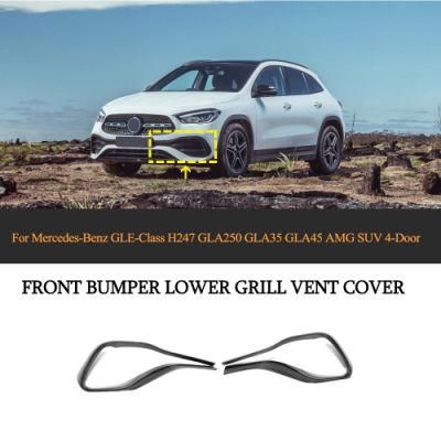 Carbon Fiber H247 SUV Front Bumper Vent Cover Trims for Mercedes-Benz Gle-Class Gla250 Gla35 Gla45 Amg 4-Door 2020-2022