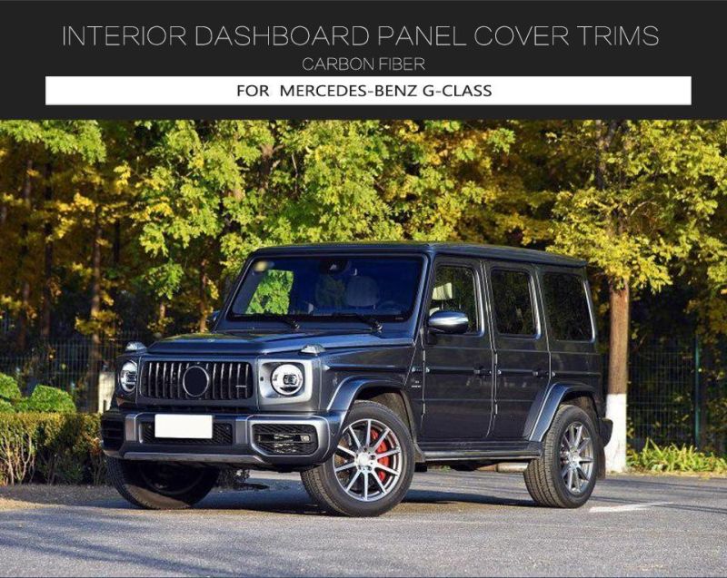 Universal Carbon Fiber Interior Dashboard Panel Cover Trims for Benz Mercedes G Class 2019-2020