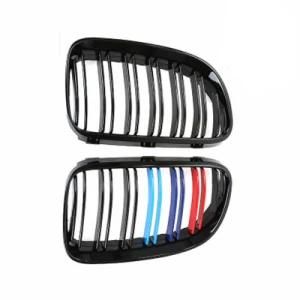 M Style Golssy Black Dual Slat Grills Front Kidney Grills for BMW E92 E93