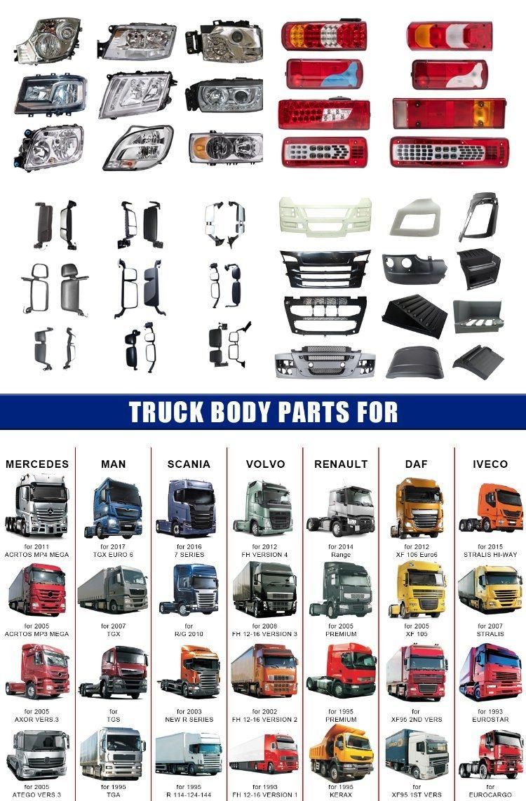 Truck Body Parts for Mercedes Benz Man Volvo Renault Scania Daf Iveco Over 20000 Items Accessories